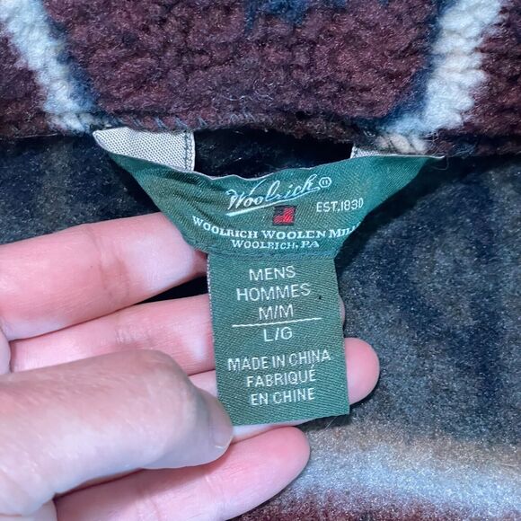 Woolrich Blue Southwestern Patterned Coat - Picture 9 of 10